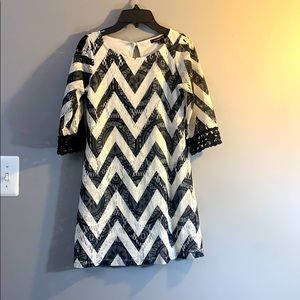 Stylish Lace Black and White dress for girls